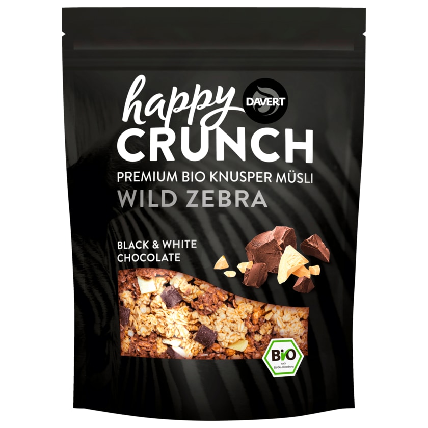 Davert Happy Crunch Wild Zebra Black &White Chocolate Bio 325g